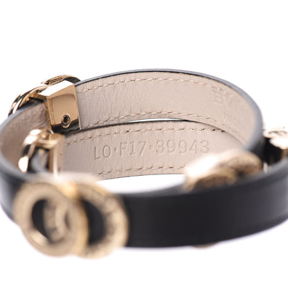 Bulgari Calfskin Double Coiled Bracelet Black 5 of 6