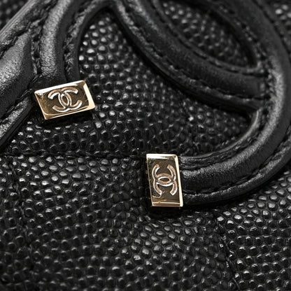 Chanel Caviar Quilted Filigree Card Holder Black 10 of 11