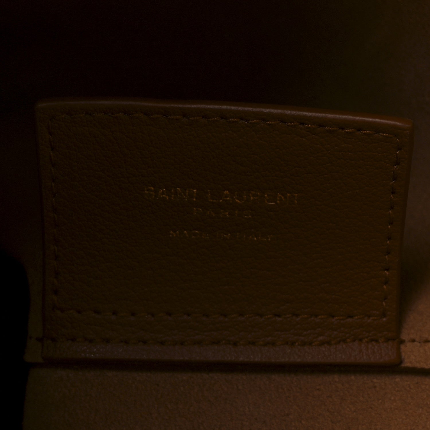 Saint Laurent Calfskin Toy Shopping Tote Dark Tan 6 of 10