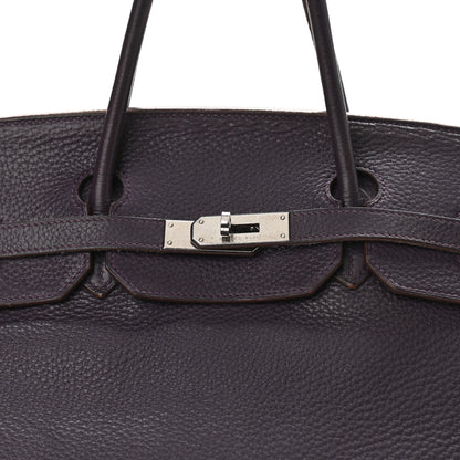 Hermes Taurillon Clemence Birkin 40 Raisin 8 of 17