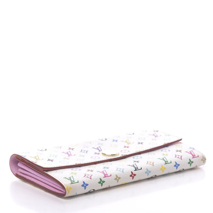 Louis Vuitton Monogram Multicolor Sarah Wallet White Litchi 4 of 8