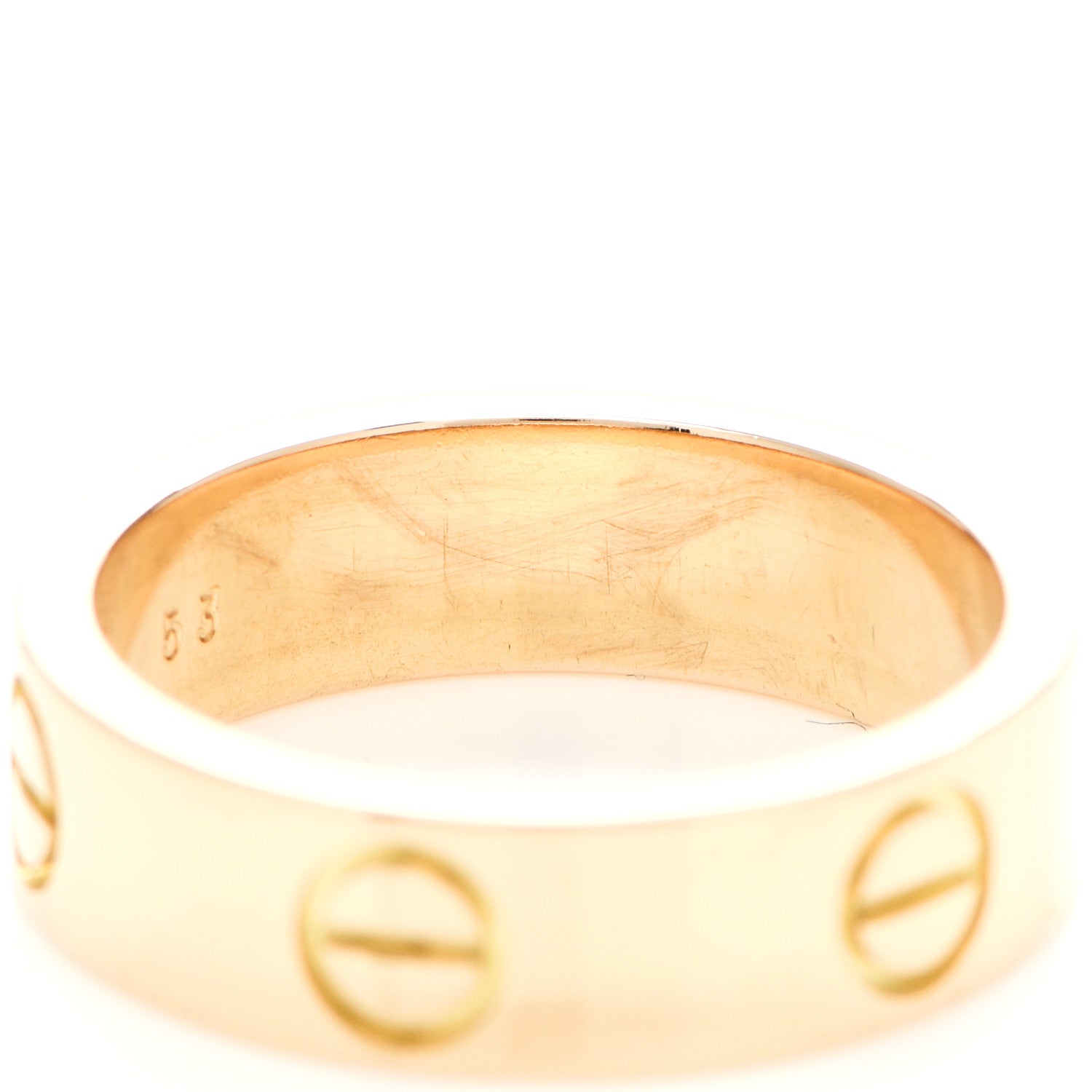 Cartier 18K Yellow Gold 5.5mm LOVE Ring 53 6.25 7 of 7