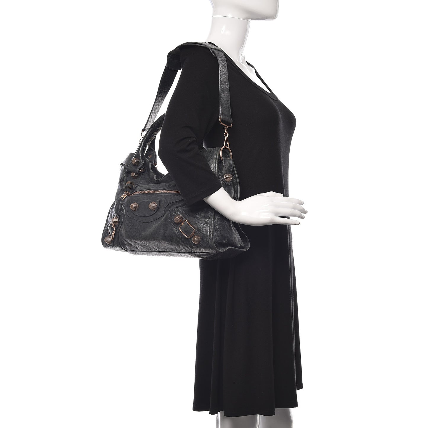 Agneau Giant 21 Rose Gold Hardware City Anthracite
