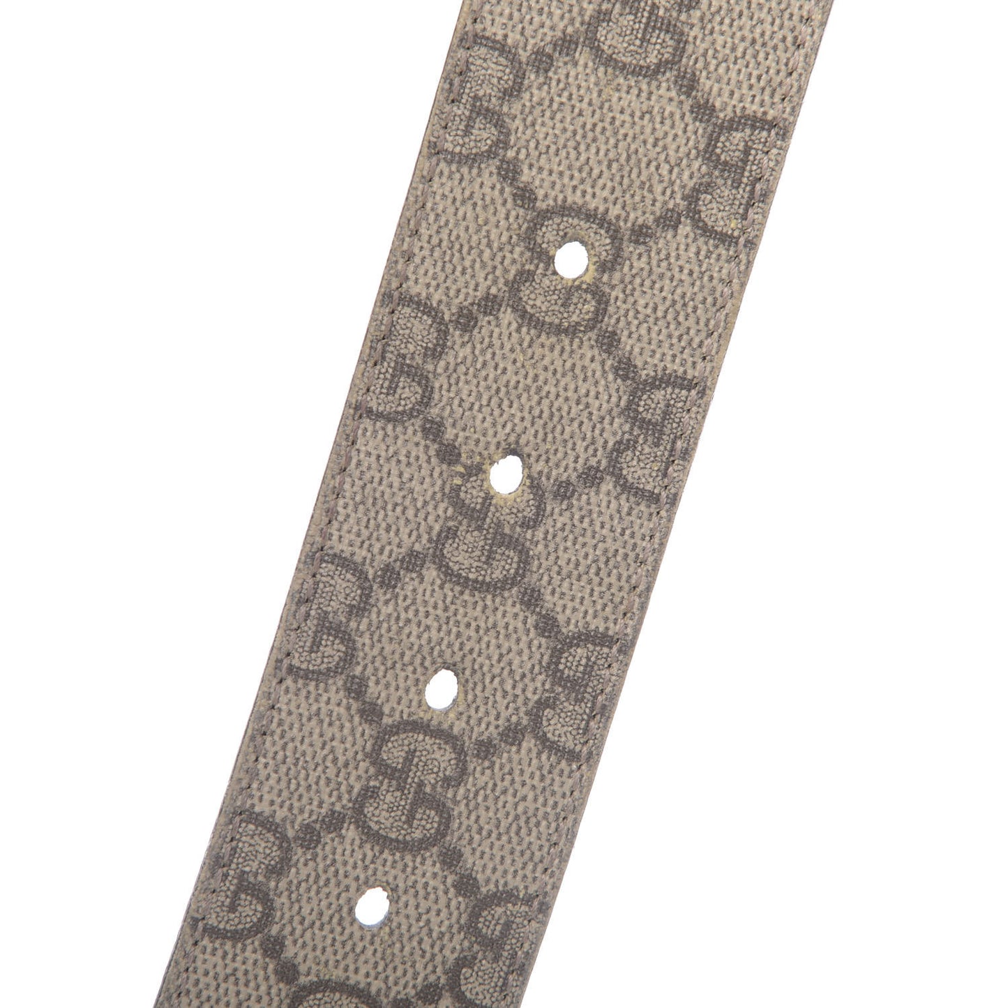 GG Supreme Monogram Selleria Calfskin Interlocking G 40mm Belt 85 34 Beige Ebony Cocoa