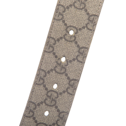 Gucci GG Supreme Monogram Selleria Calfskin Interlocking G 40mm Belt 85 34 Beige Ebony Cocoa 7 of 7