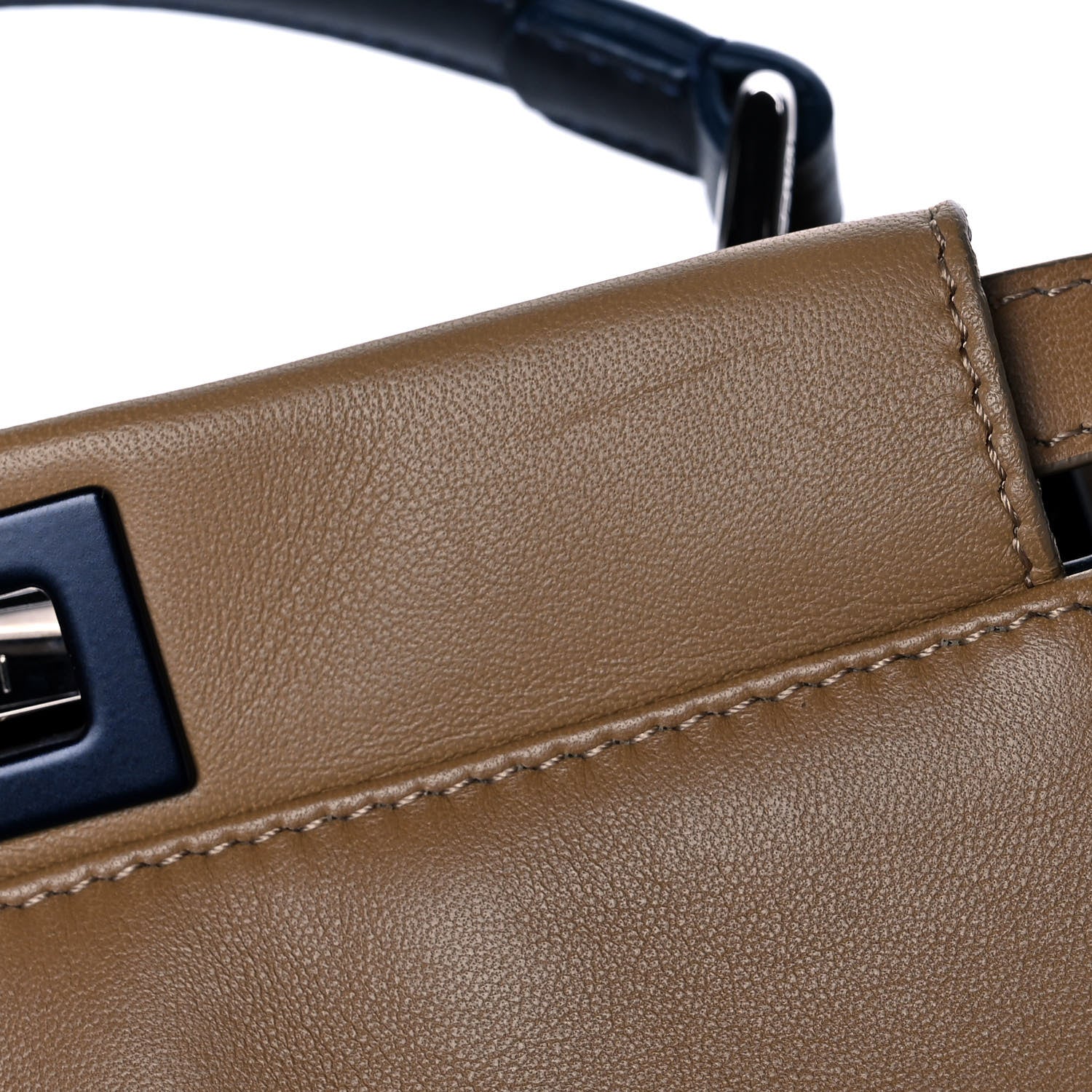 Fendi Nappa Colorblock Mini Peekaboo Iconic Satchel Cuoio Oceano Multicolor 16 of 16