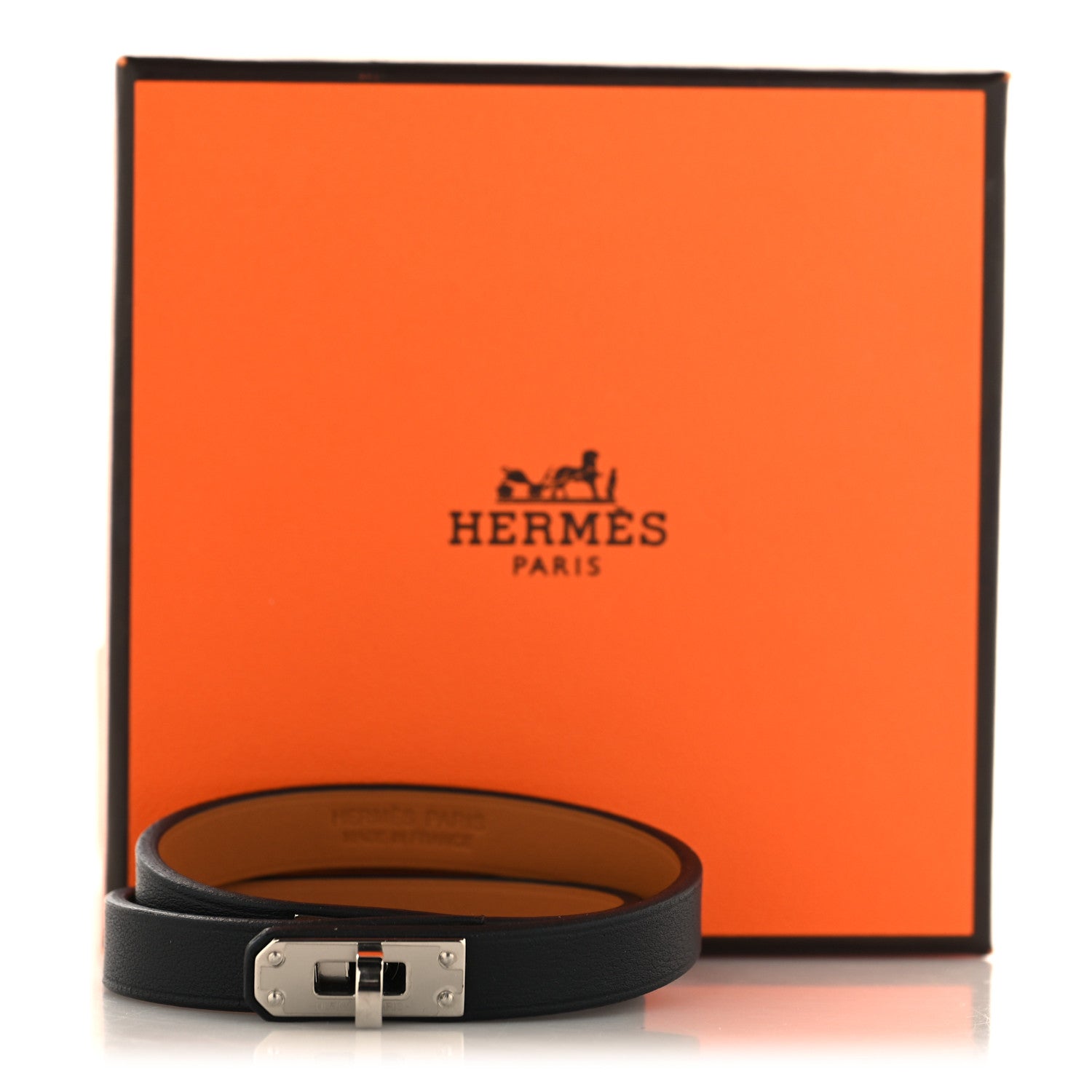 Hermes Box Kelly Double Tour Bracelet T3 Black 6 of 6