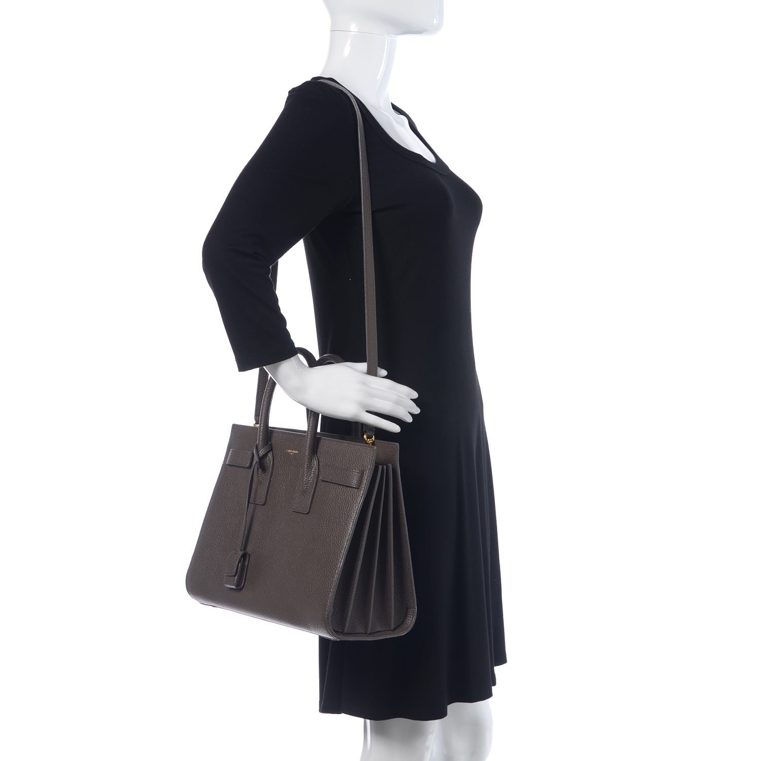 Saint Laurent Grained Calfskin Small Sac De Jour Dark Anthracite 2 of 13