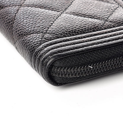 Chanel Caviar Quilted Small Boy Zip Around Wallet Black 6 of 10