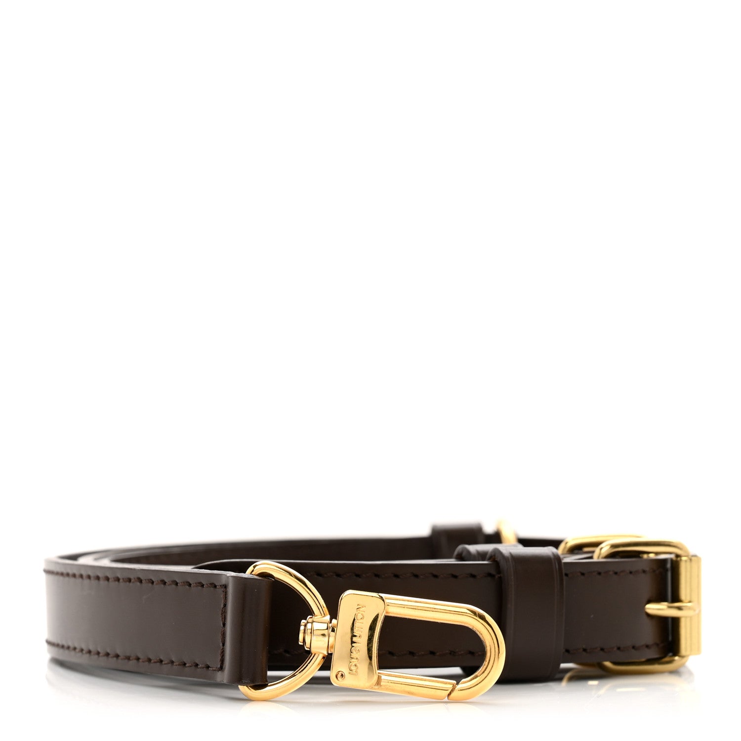 Louis Vuitton Calfskin 16mm Adjustable Shoulder Strap Brown 1 of 4