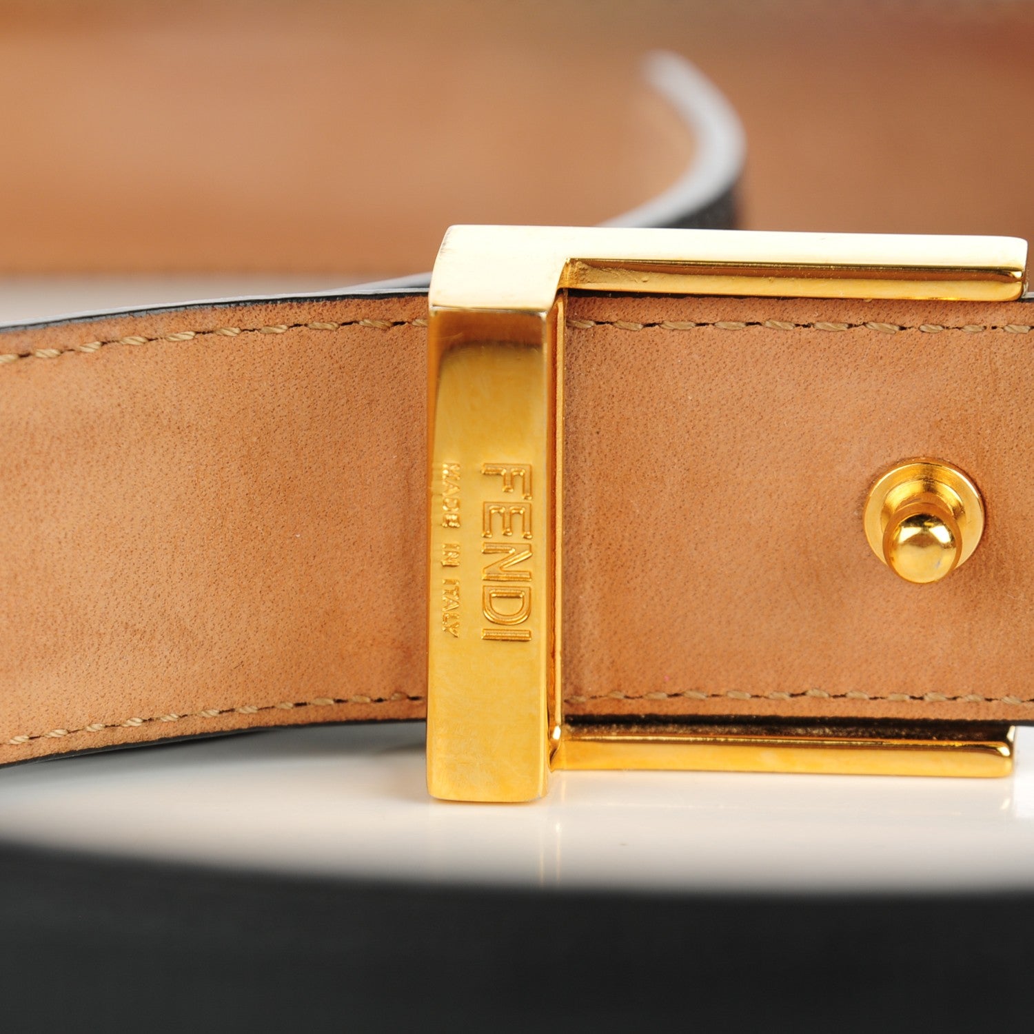 Fendi Vitello Elite FF Buckle Belt 90 36 Black 7 of 7