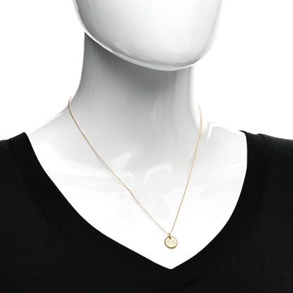 David Yurman 18K Yellow Gold Diamond Initial M Charm Necklace 2 of 4