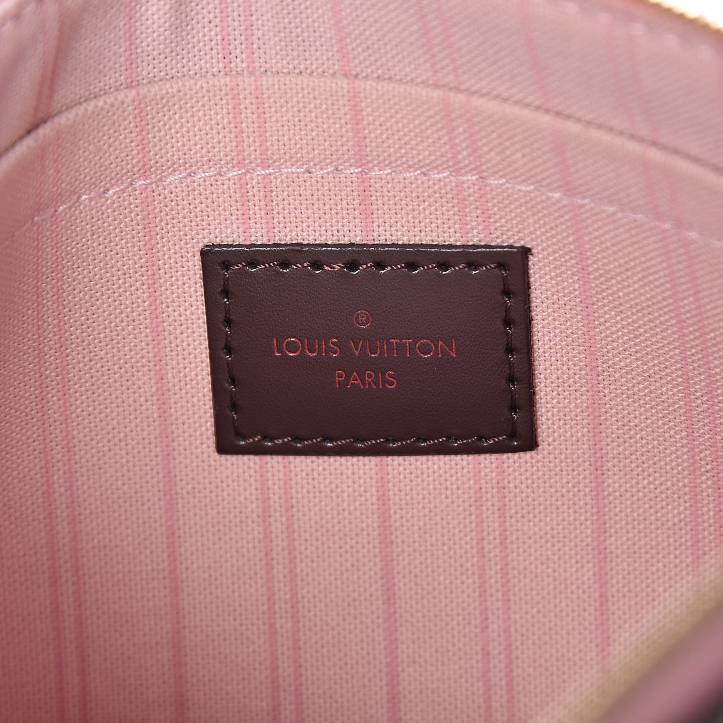Damier Ebene Neverfull MM GM Pochette Rose Ballerine