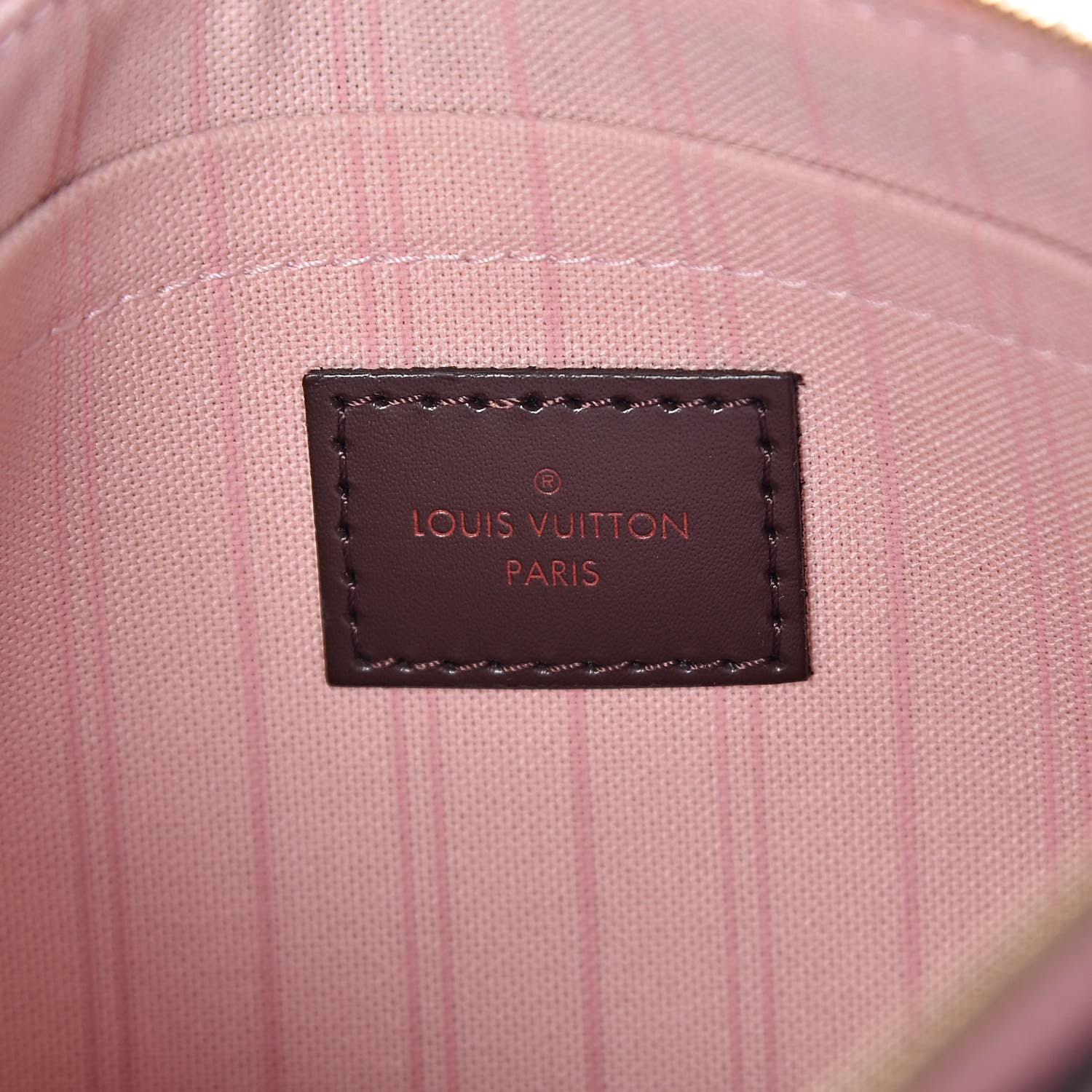 Louis Vuitton Damier Ebene Neverfull MM GM Pochette Rose Ballerine 6 of 8