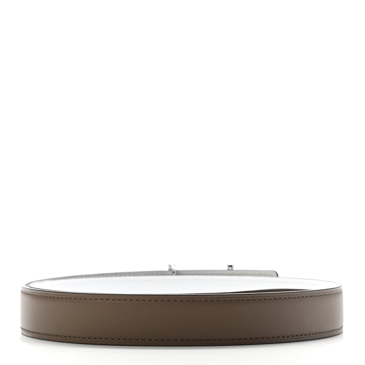 Hermes Swift Epsom 24mm Gamma Belt 75 Etoupe White 2 of 5
