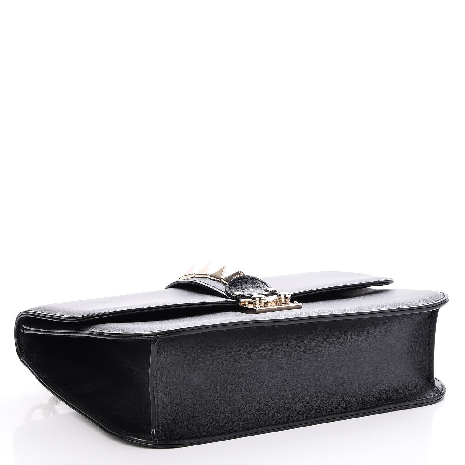 Valentino Garavani Vitello Medium Glam Lock Rockstud Flap Black 5 of 8