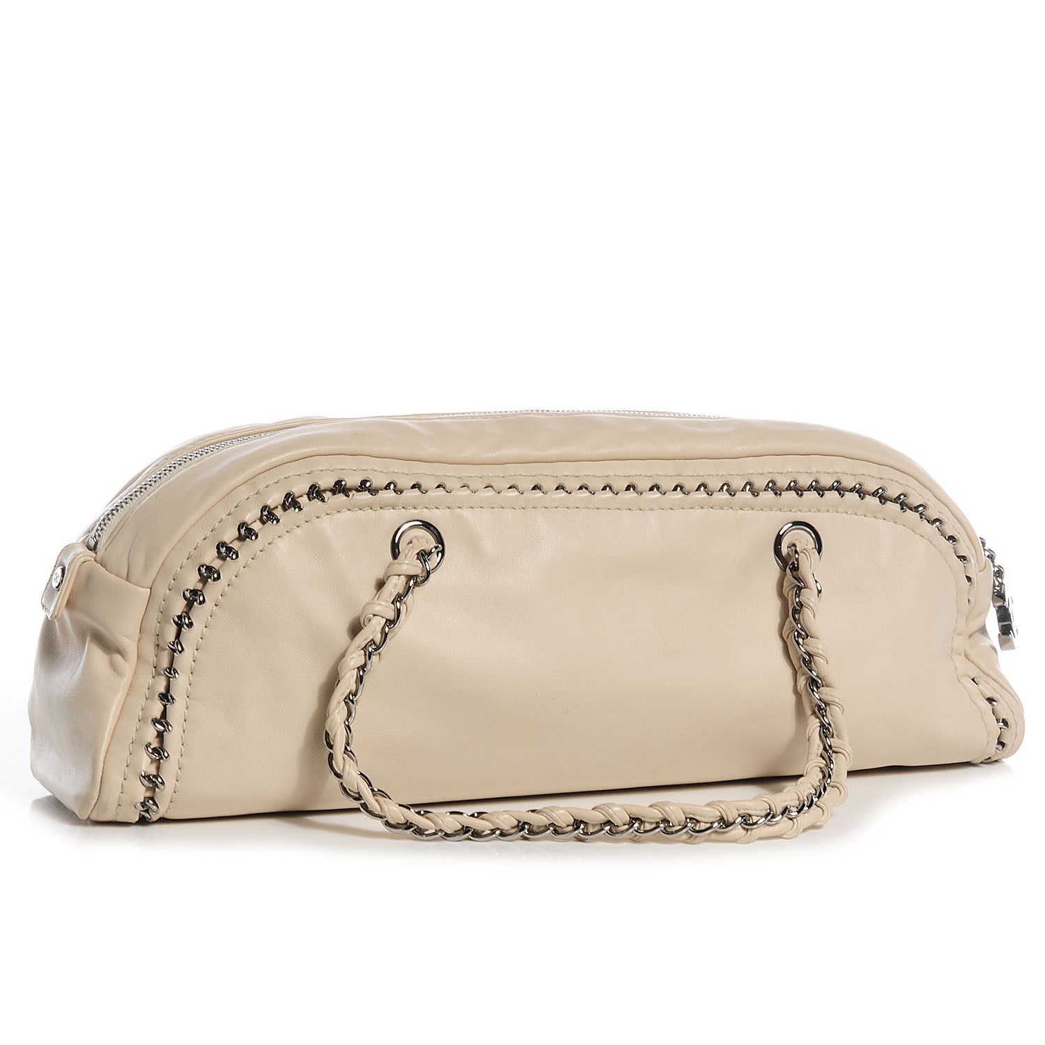 Chanel Smooth Calfskin Luxe Ligne Petit Bowler Light Beige 3 of 7