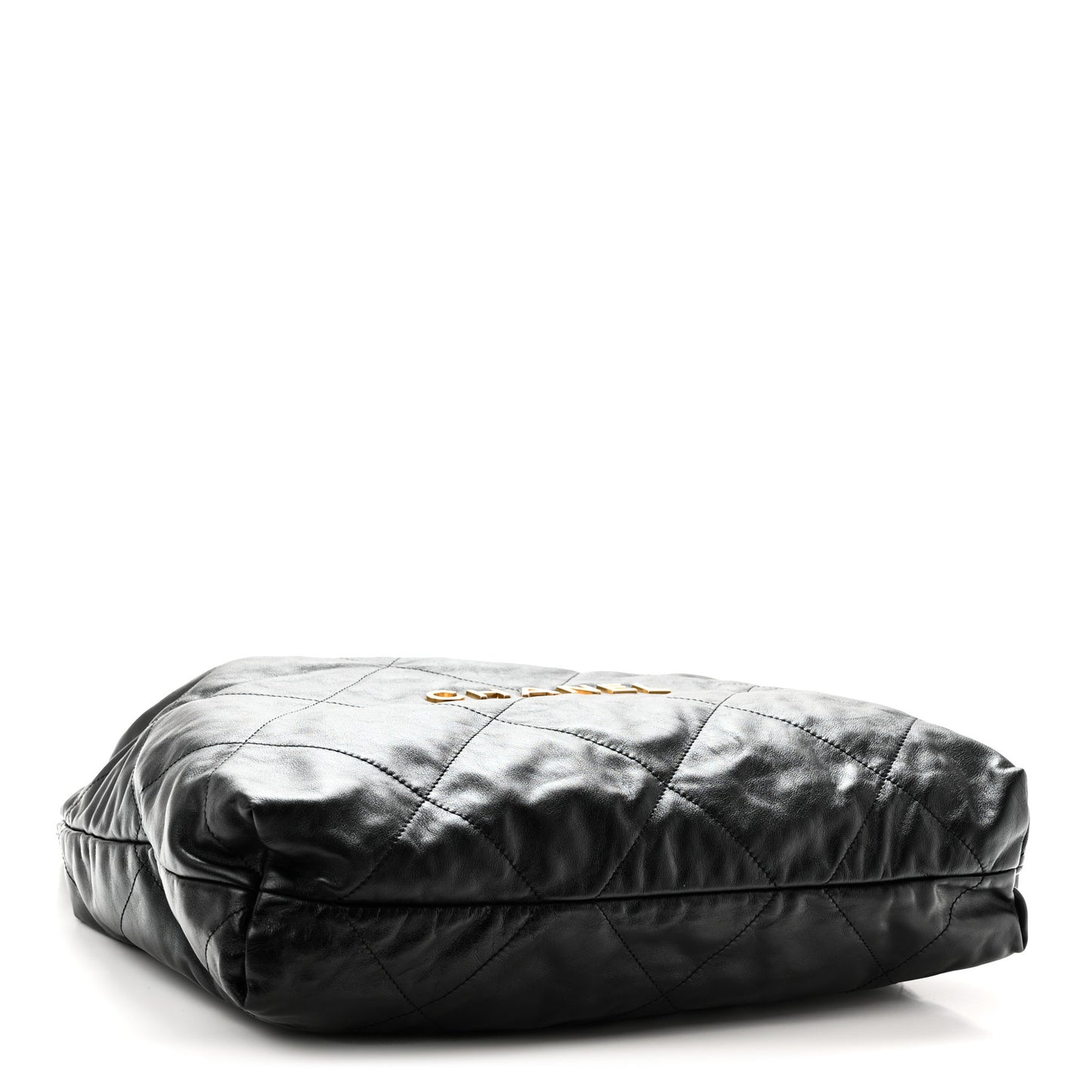 Shiny Calfskin Quilted Chanel 22 Black
