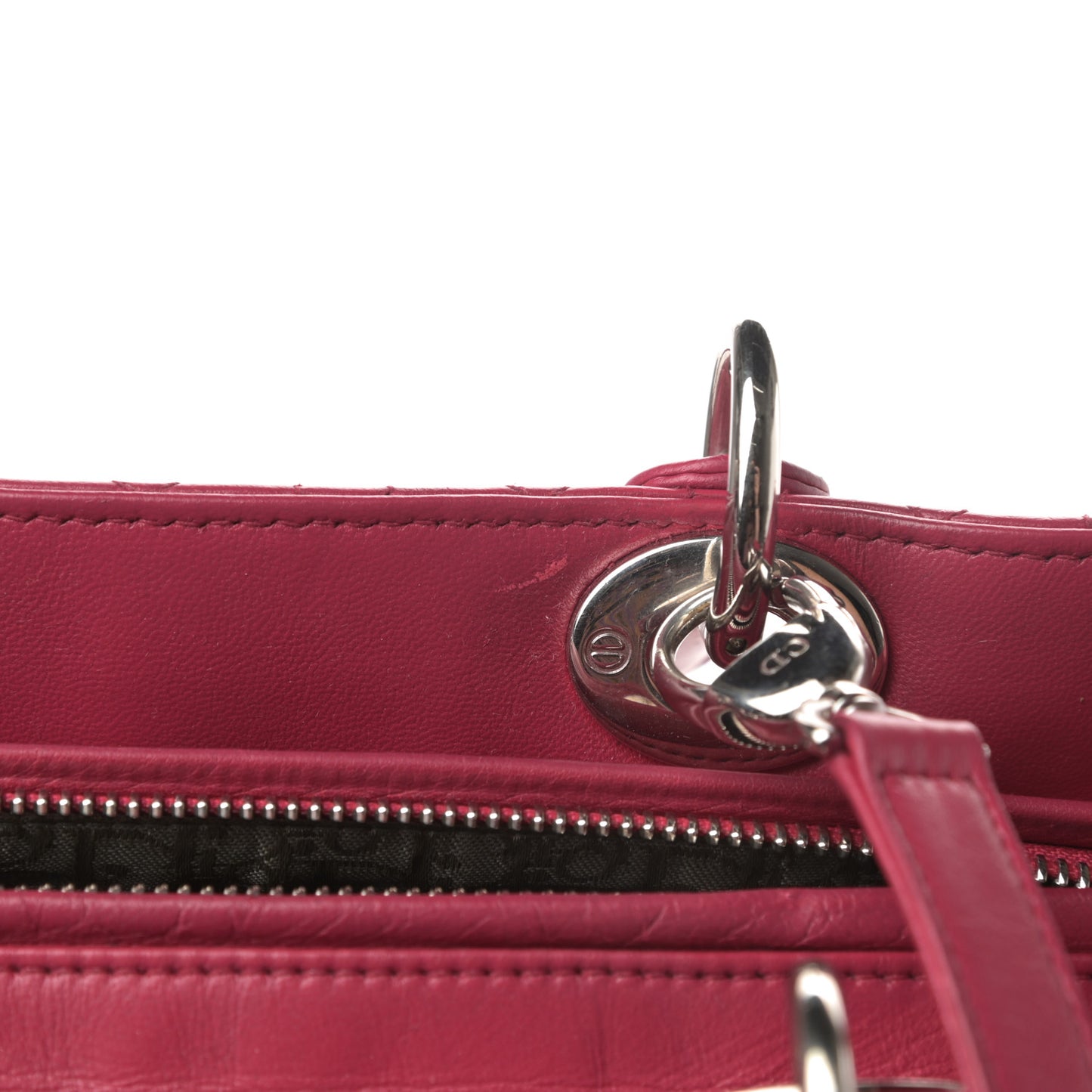 Lambskin Cannage Large Lady Dior Pink
