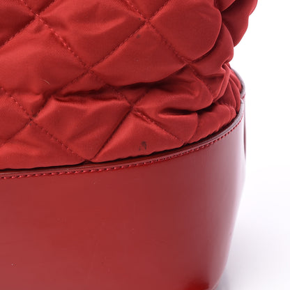 Burberry Nylon Patent Quilted Grange Tote Red 13 of 18