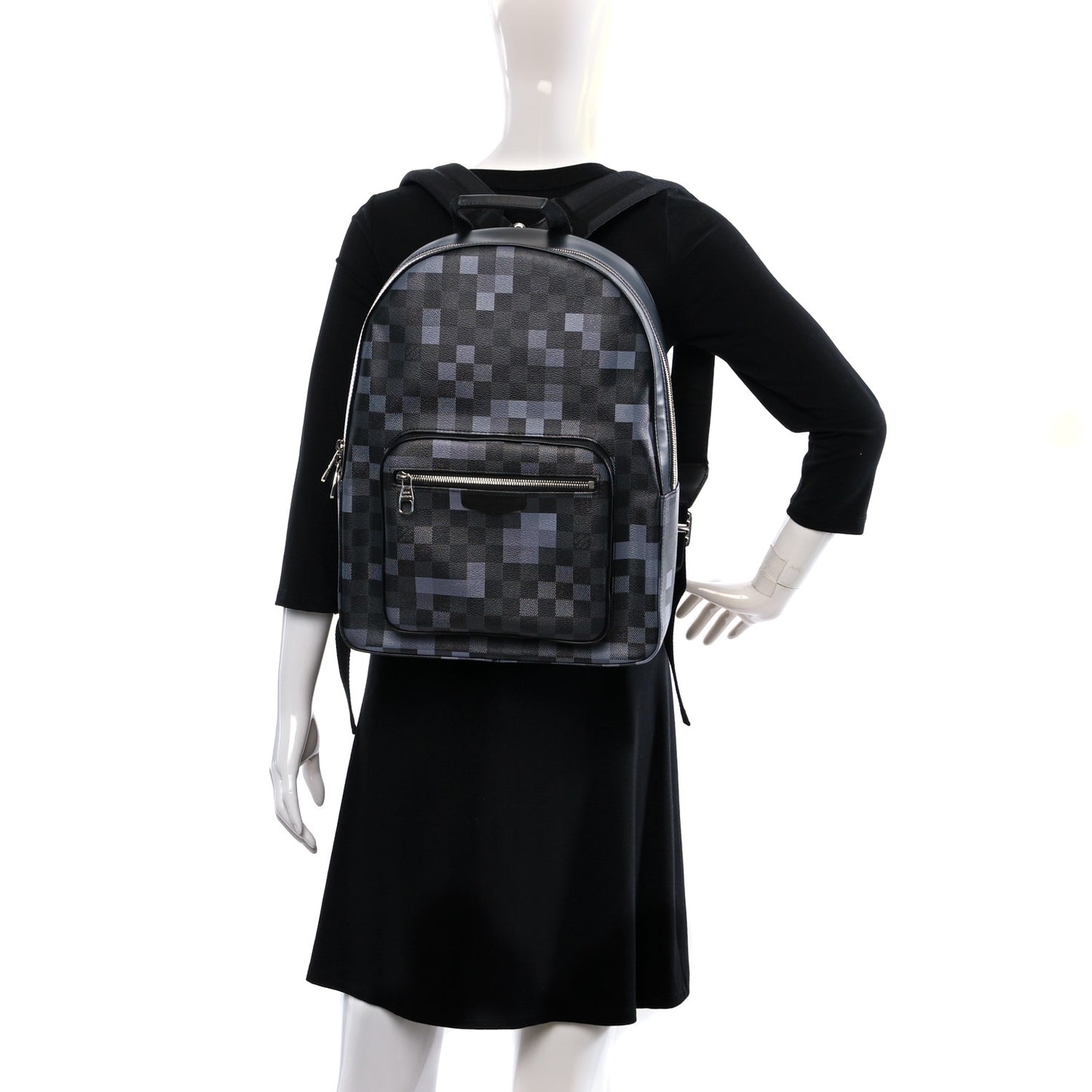 Damier Graphite Pixel Josh Backpack Gris