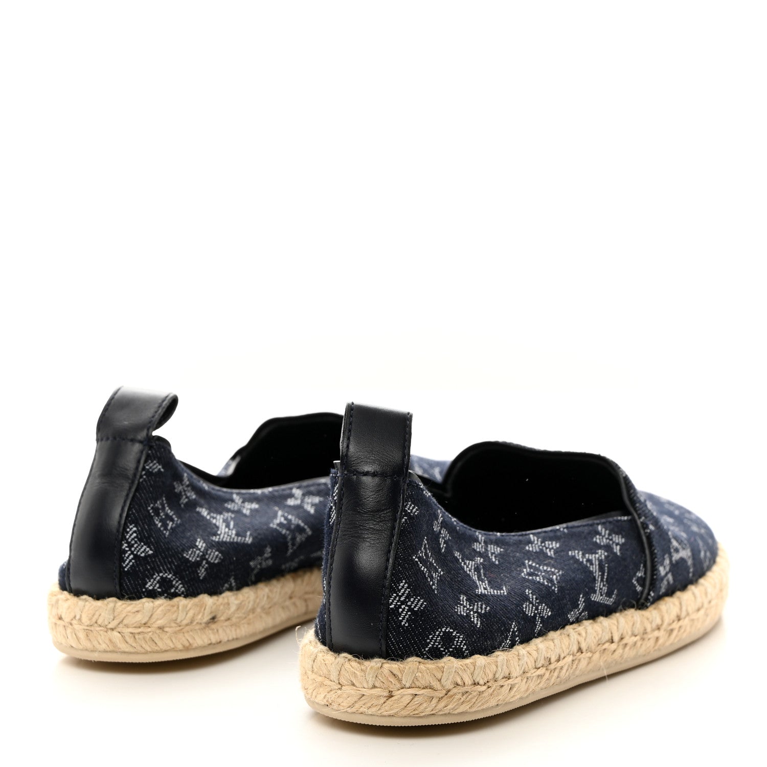 Louis Vuitton Monogram Denim Starboard Espadrille Flats 36.5 Dark Blue 4 of 8