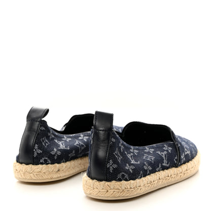 Louis Vuitton Monogram Denim Starboard Espadrille Flats 36.5 Dark Blue 4 of 8