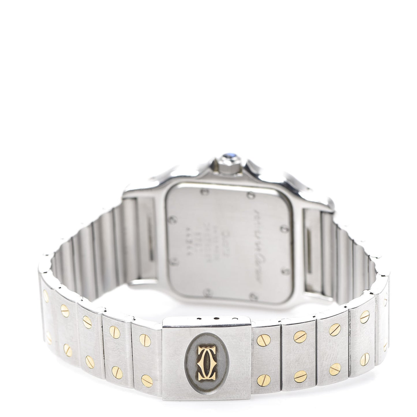 Stainless Steel 18K Yellow Gold 29mm Santos De Galbee Quartz Watch