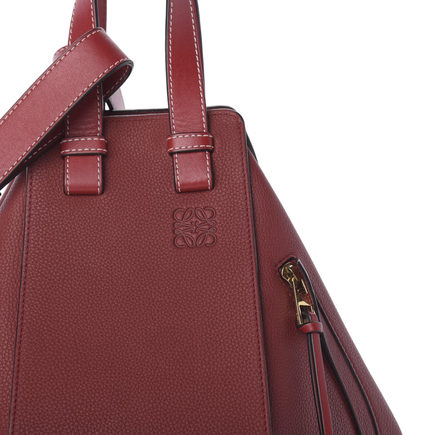 Calfskin Small Hammock Shoulder Bag Dark Red