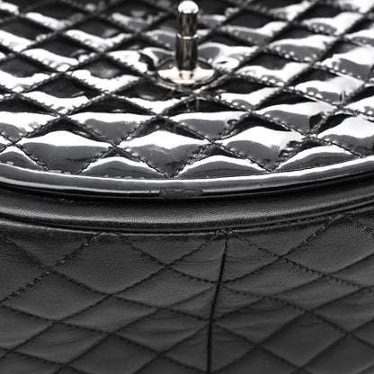 Chanel Lambskin Patent Classic Twist Crescent Flap Bag Black 10 of 10
