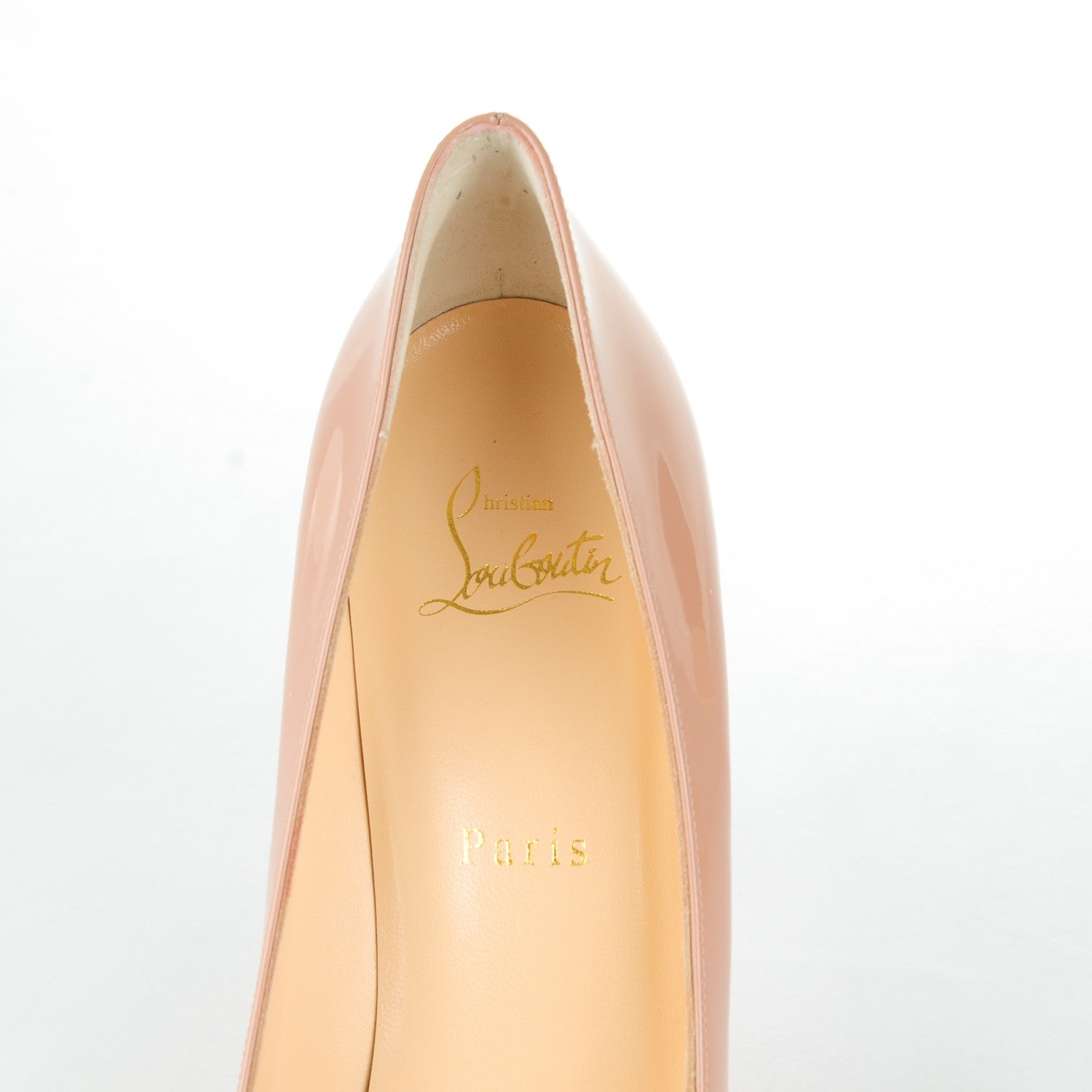 Christian Louboutin Patent Pigalle 100 Pumps 39 Nude 7 of 7
