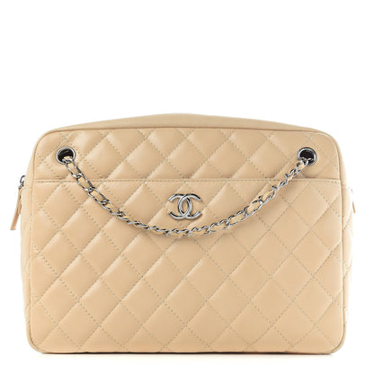 Chanel Lambskin Quilted Large Camera Case Beige Clair 1 of 17