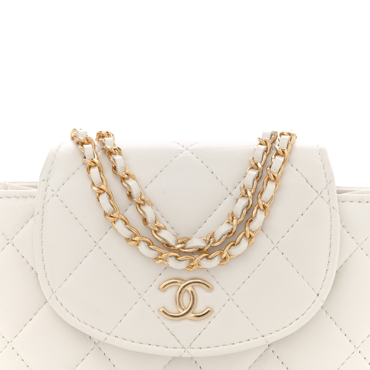 Chanel Quilted Flap With Chain White 8 of 10