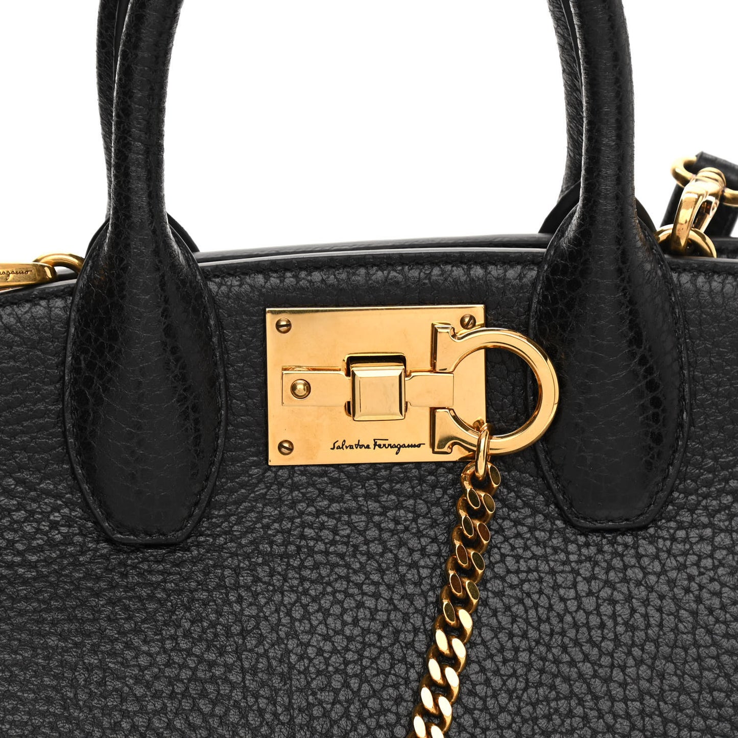 Hammered Calfskin Studio Rock Bag Black