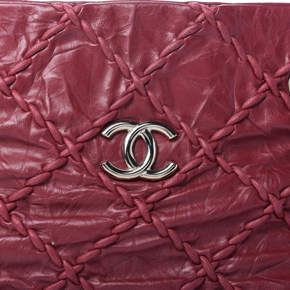 Chanel Calfskin Ultra Stitch Tote Dark Red 8 of 10