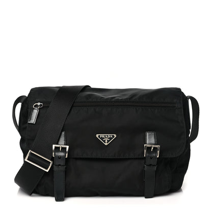 Prada Nylon Vela Messenger Bag Black 1 of 10