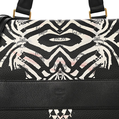 MCM Striped Visetos Funky Zebra Stud Keana Boston Black Blue 8 of 11