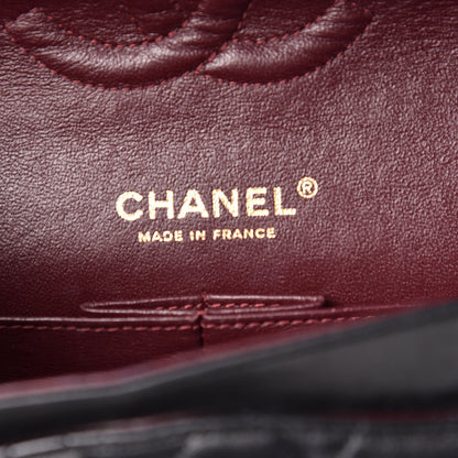 Chanel Lambskin Quilted Medium Double Flap Black 8 of 17