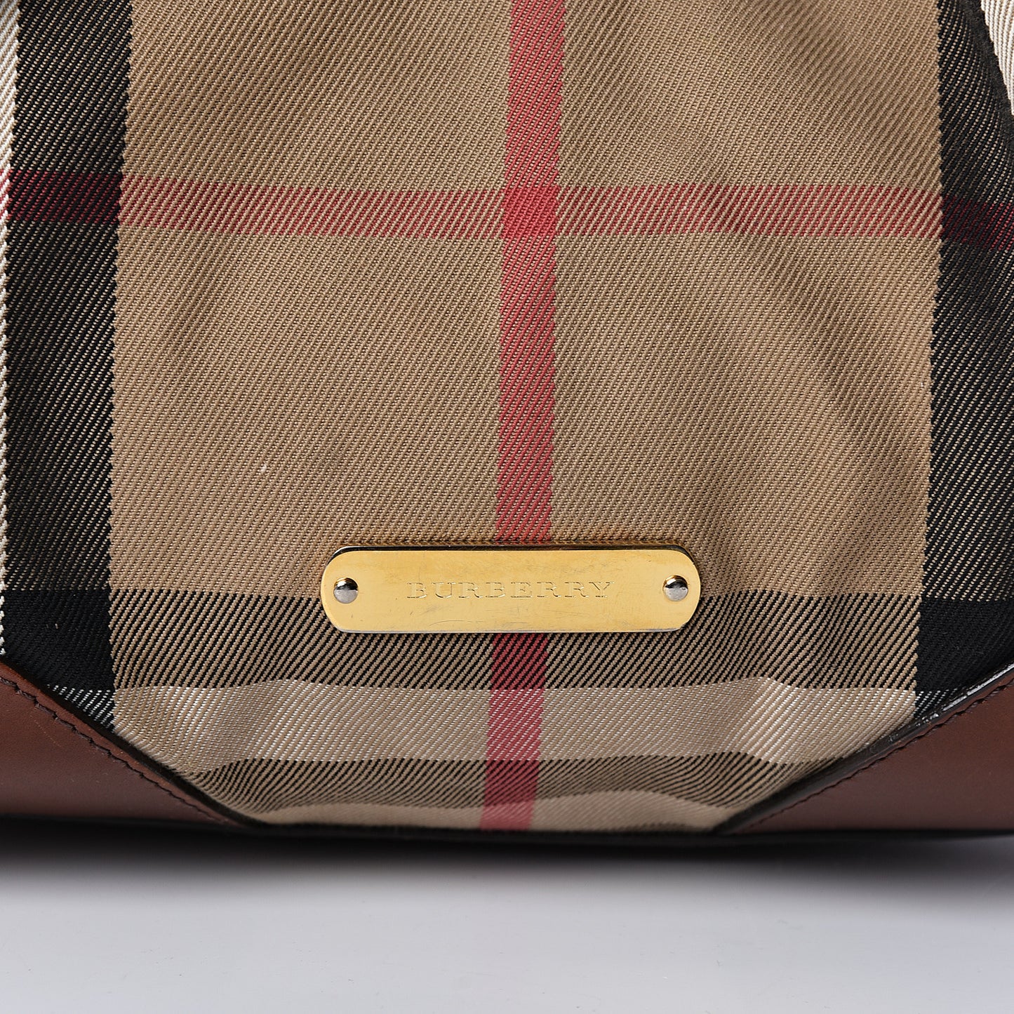 House Check Small Canterbury Tote Dark Tan