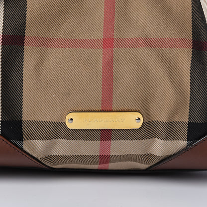 Burberry House Check Small Canterbury Tote Dark Tan 10 of 16