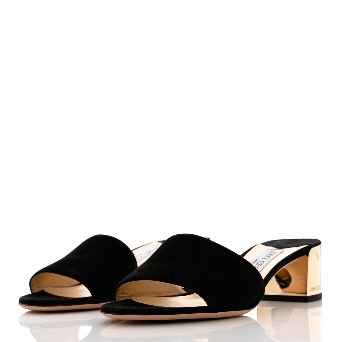 Suede Joni Slide Sandals 38 Black