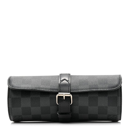 Louis Vuitton Damier Graphite 3 Watch Travel Case 1 of 7
