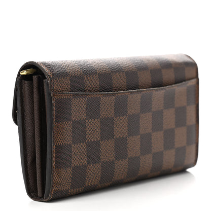 Louis Vuitton Damier Ebene Sarah Wallet NM 3 of 11