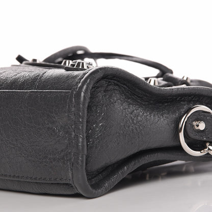 Balenciaga Agneau Classic Silver Hardware Nano City Gris Fossile 9 of 11