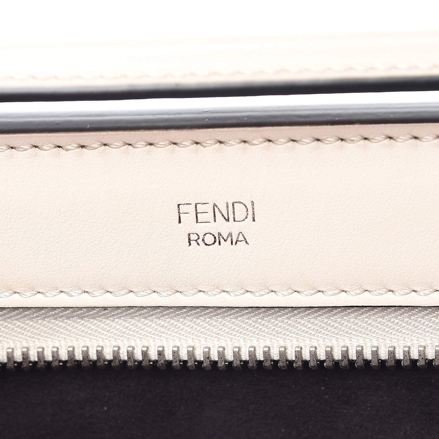 Fendi Vitello Baltico Shiny Nappa Lace Up DotCom Satchel Camelia Black Multicolor 8 of 15