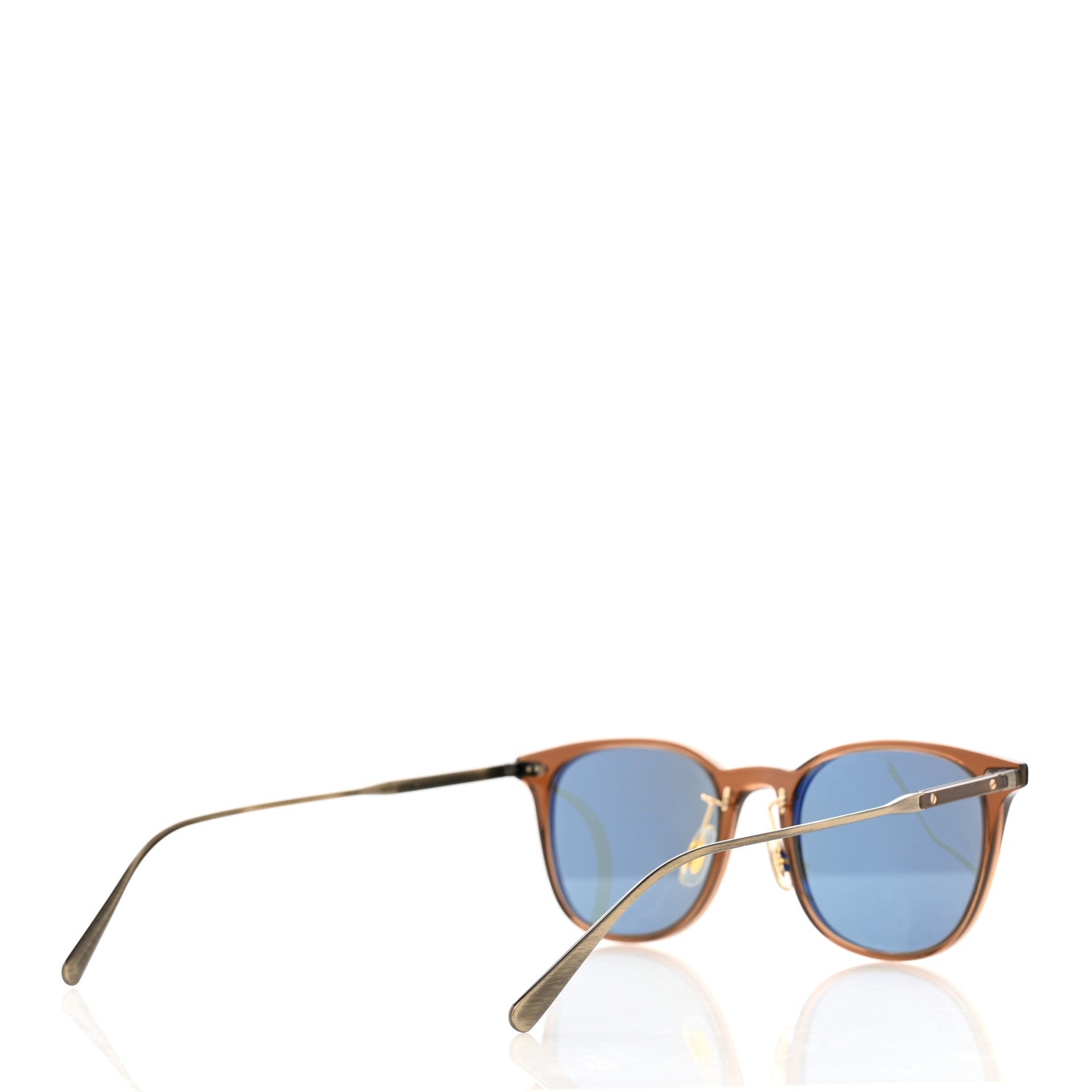 Oliver Peoples Acetate Metal Gerardo Sunglasses Dark Auburn Antique Gold Indigo Photochromic 4 of 7