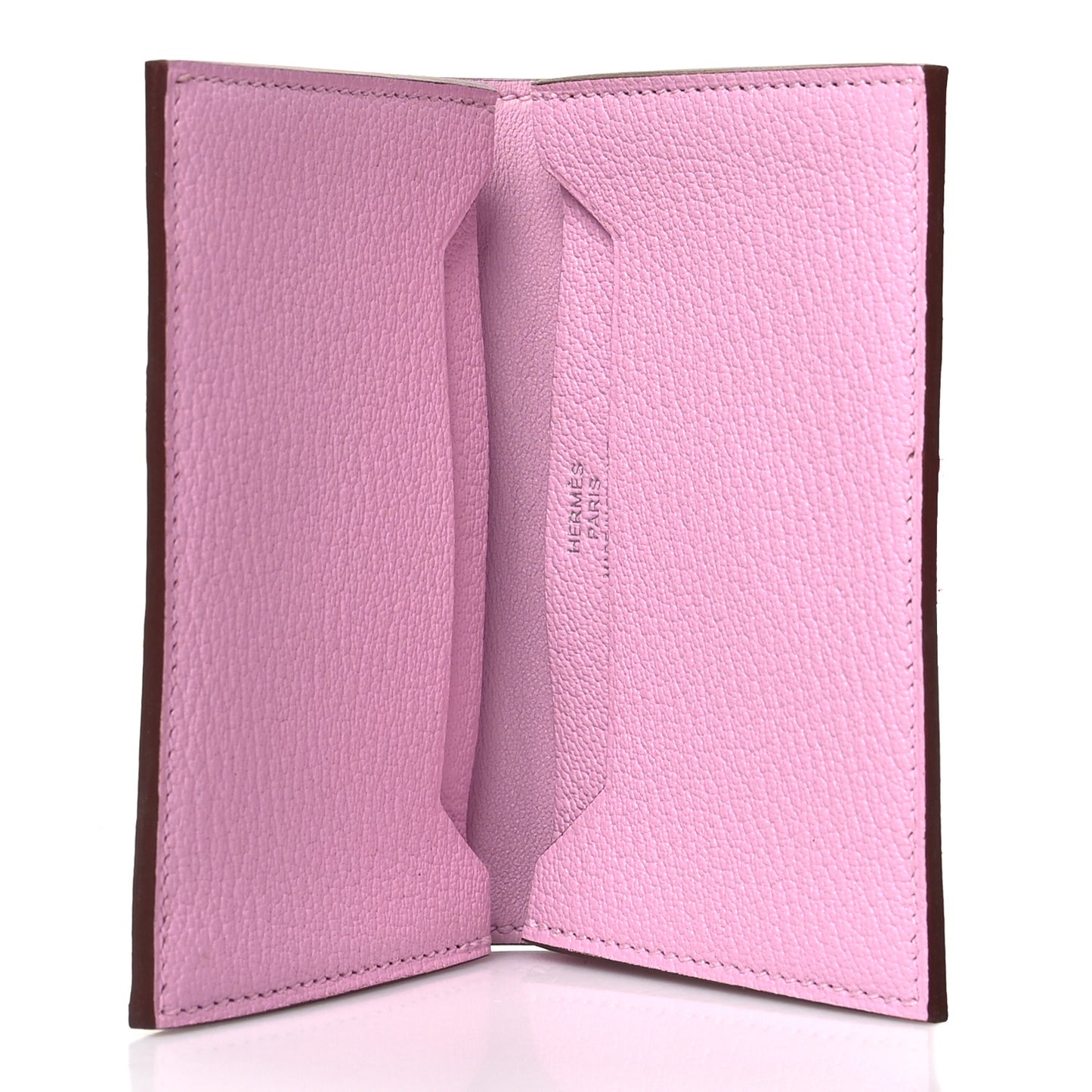 Chevre Mysore Bearn Card Holder Wallet Mauve Sylvestre