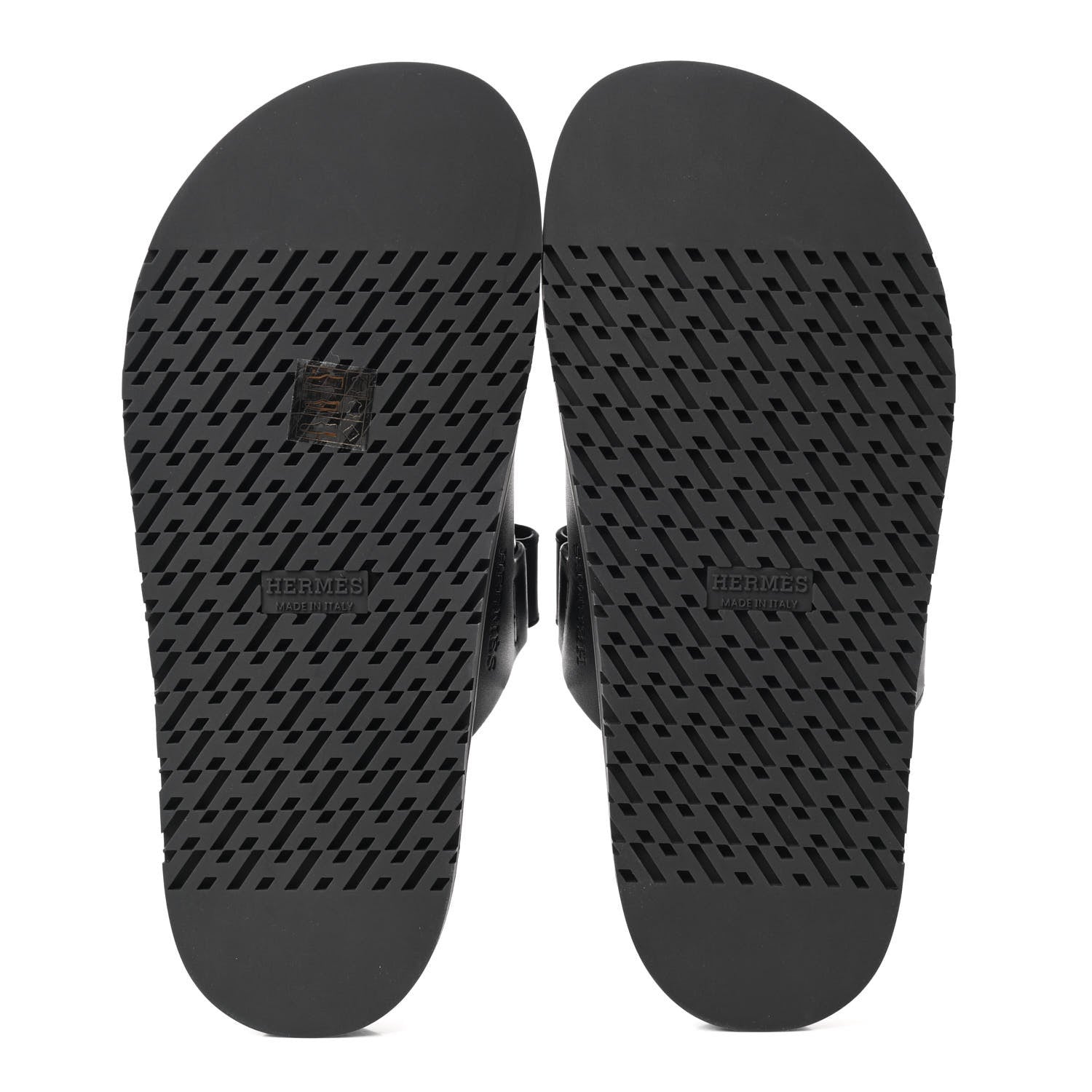 Hermes Calfskin Womens Chypre Sandals 38.5 Black 5 of 9
