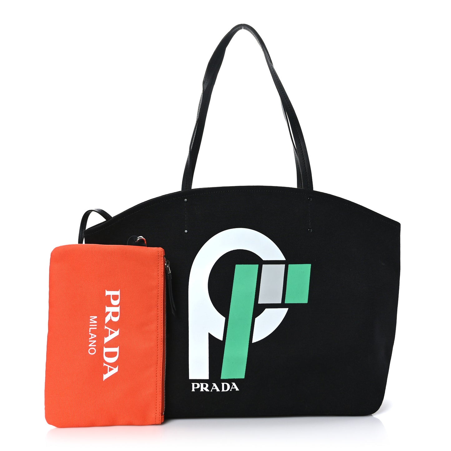 Canvas Racing Logo Tote Black