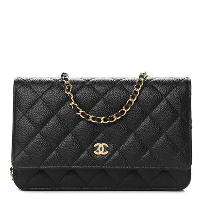 Chanel Caviar Quilted Wallet On Chain WOC Black 1 of 10